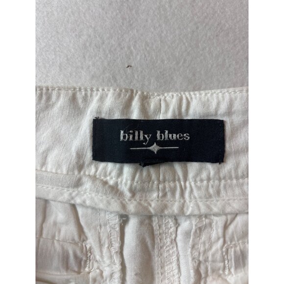 Billy Blues Womens White Cargo Pants Size 4 With Multiple Pockets & Belt Loops - Picture 8 of 14